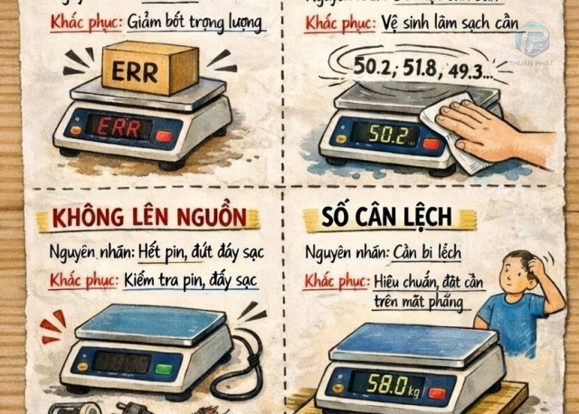 Các lỗi thường gặp ở cân điện tử và cách khắc phục
