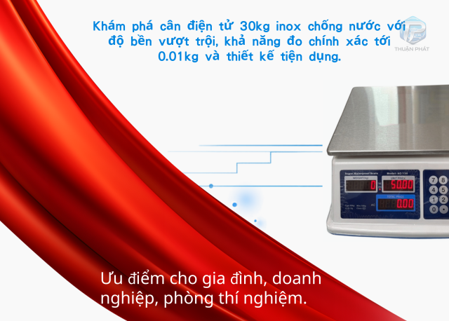 Cân điện tử 30kg inox chống nước